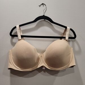 Sz 44D Nude Cacique Lightly Lined Multi-Way Strap Bra